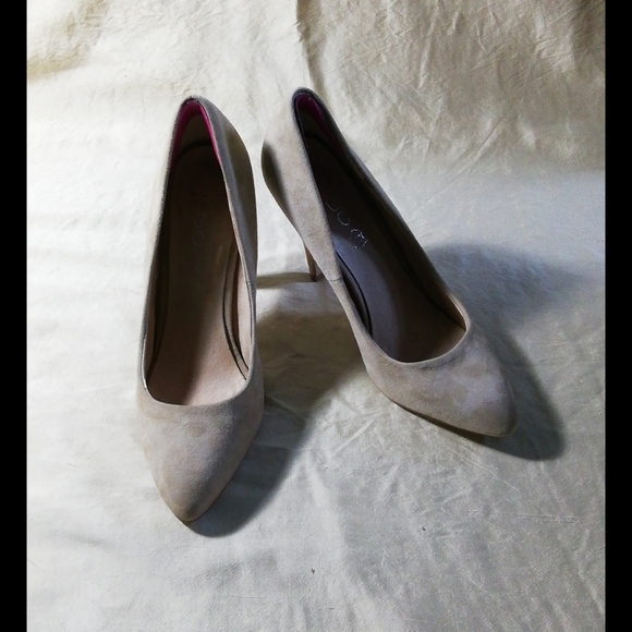 Aldo suede nude pumps size 38 - Picture 1 of 8